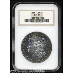 1887 $1 PR63 NGC.