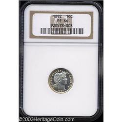1892 10C PR66 NGC.