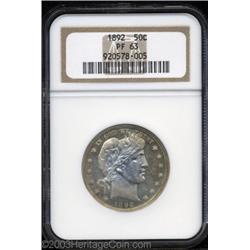 1892 50C PR63 NGC.