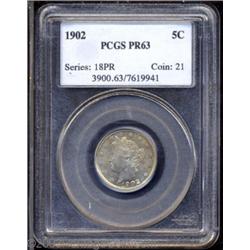 1902 5C PR63 PCGS.