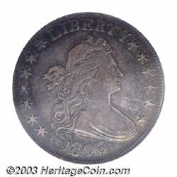 1806 50C Pointed 6, No Stem AU50 NGC.