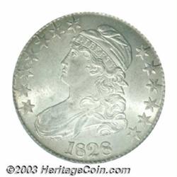 1828 50C Curl Base 2, No Knob MS64 PCGS.