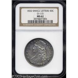 1832 50C Small Letters MS62 NGC.