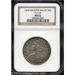 1834 50C Small Date, Small Letters MS62 NGC.