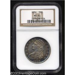 1834 50C Small Date, Small Letters MS62 NGC.