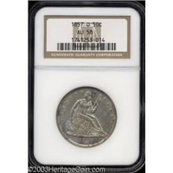 1857-O 50C AU58 NGC.