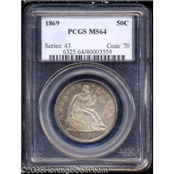 1869 50C MS64 PCGS.