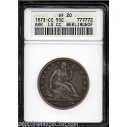 1873-CC 50C Arrows VF20 ANACS.