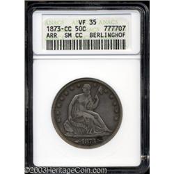 1873-CC 50C Arrows VF35 ANACS.