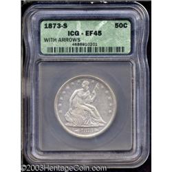 1873-S 50C Arrows XF45 ICG.