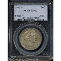 1892-S 50C MS62 PCGS.