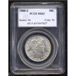 1908-S 50C MS63 PCGS.