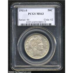 1911-S 50C MS63 PCGS.