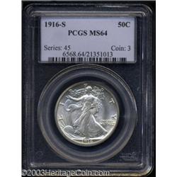 1916-S 50C MS64 PCGS.