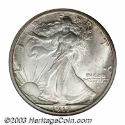 1917-S 50C Obverse MS64 NGC.