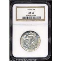1920-S 50C MS61 NGC.