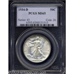 1934-D 50C MS65 PCGS.