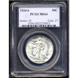 1934-S 50C MS64 PCGS.