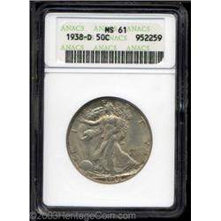 1938-D 50C MS61 ANACS.