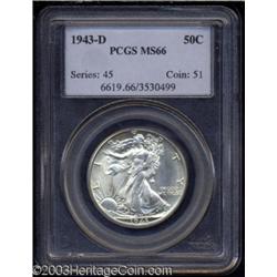 1943-D 50C MS66 PCGS.