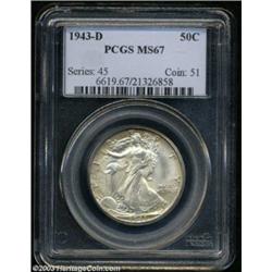 1943-D 50C MS67 PCGS.