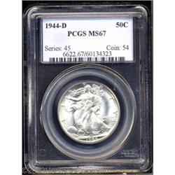 1944-D 50C MS67 PCGS.