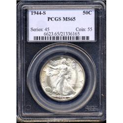 1944-S 50C MS65 PCGS.