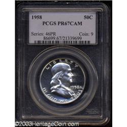 1958 50C PR67 Cameo PCGS.