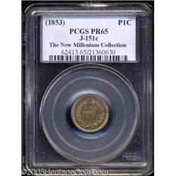 (1853) P1C Cent, Judd-151c, Pollock-179, R.7, PR65 PCGS.