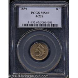 1859 P1C Indian Cent, Judd-228, Pollock-272, R.1, MS65 PCGS.