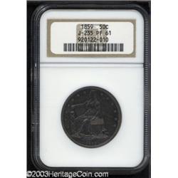 1859 P50C Half Dollar, Judd-235, Pollock-284, R.5, PR61 NGC.