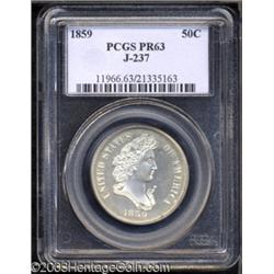 1859 P50C Half Dollar, Judd-237, Pollock-293, R.4, PR63 PCGS.