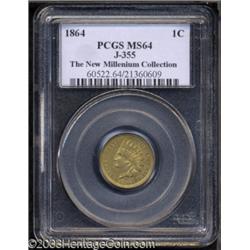 1864 1C One Cent, Judd-355, Pollock-425, R.6(?), MS64 PCGS.
