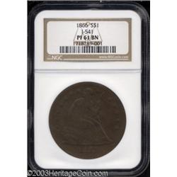 1866 $1 Dollar, Judd-541, Pollock-606, R.5-6, PR61 Brown NGC.