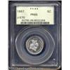 Image 1 : 1867 5C Five Cents, Judd-570, Pollock-638, R.5-6, PR65 PCGS.