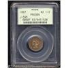 Image 1 : 1867 $2 1/2 Quarter Eagle, Judd-595, Pollock-659, R.8, PR63 Brown PCGS.