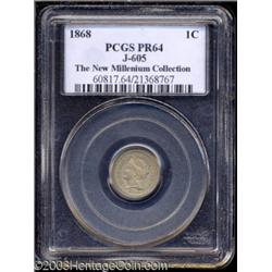 1868 1C One Cent, Judd-605, Pollock-670, R.6, PR64 PCGS.