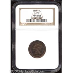 1868 5C Five Cents, Judd-632, Pollock-702, R.7, PR65 Red and Brown NGC.