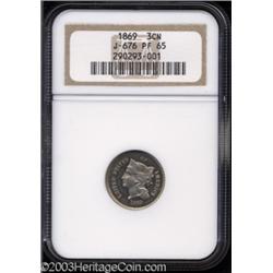 1869 3CN Three Cent Nickel, Judd-676, Pollock-753, R.5, PR65 NGC.