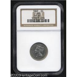 1869 5C Five Cents, Judd-684, Pollock-763, R.5, PR61 NGC.