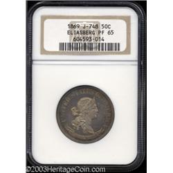 1869 50C Standard Silver Half Dollar, Judd-748, Pollock-831, R.5, PR65 NGC.