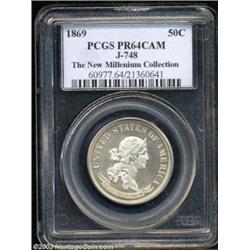 1869 50C Standard Silver Half Dollar, Judd-748, Pollock-831, R.5, PR64 Cameo PCGS.