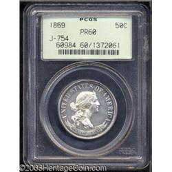 1869 50C Standard Silver Half Dollar, Judd-754, Pollock-838, R.5-6, PR60 PCGS.