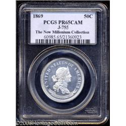 1869 50C Standard Silver Half Dollar, Judd-759, Pollock-843, R.7, PR65 Cameo PCGS.