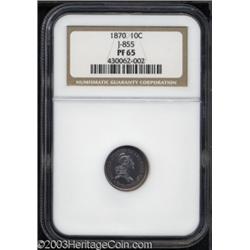 1870 10C Standard Silver Ten Cents, Judd-855, Pollock-935, R.6-7, PR65 NGC.