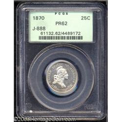 1870 25C Standard Silver Quarter Dollar, Judd-888, Pollock-987, R.5-6, PR62 PCGS.