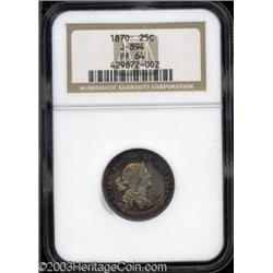 1870 25C Standard Silver Quarter Dollar, Judd-894, Pollock-1001, R.5-6, PR64 NGC.