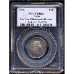 1870 25C Standard Silver Quarter Dollar, Judd-900, Pollock-1015, R.5-6, PR64 PCGS.