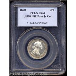 1870 25C Standard Silver Quarter Dollar, Judd-900, Pollock-1015, R.5-6, PR64 PCGS.