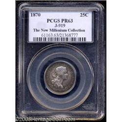 1870 25C Standard Silver Quarter Dollar, Judd-919, Pollock-1023, R.7, PR63 PCGS.